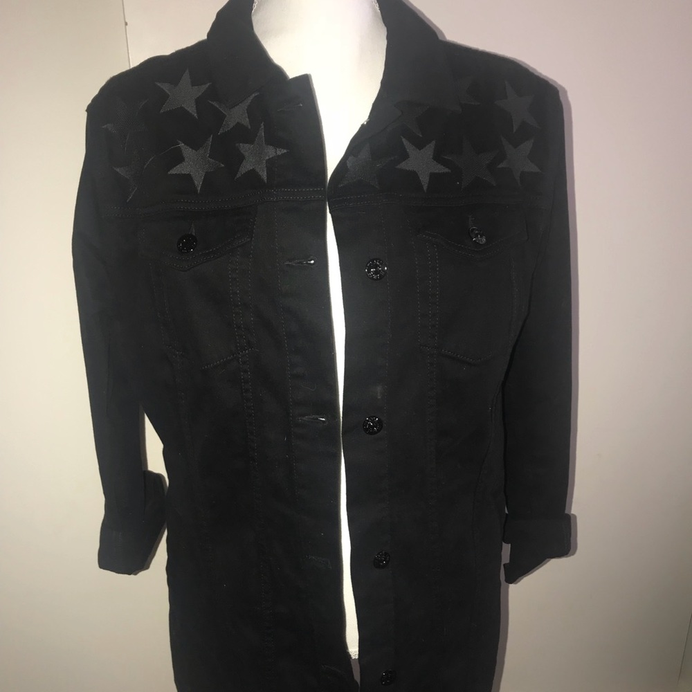 Large Lularoe Jaxon Black stars